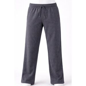 Tek Gear Mens Fleece Sweatpants Charcoal Gray Heather Joggers Size Large